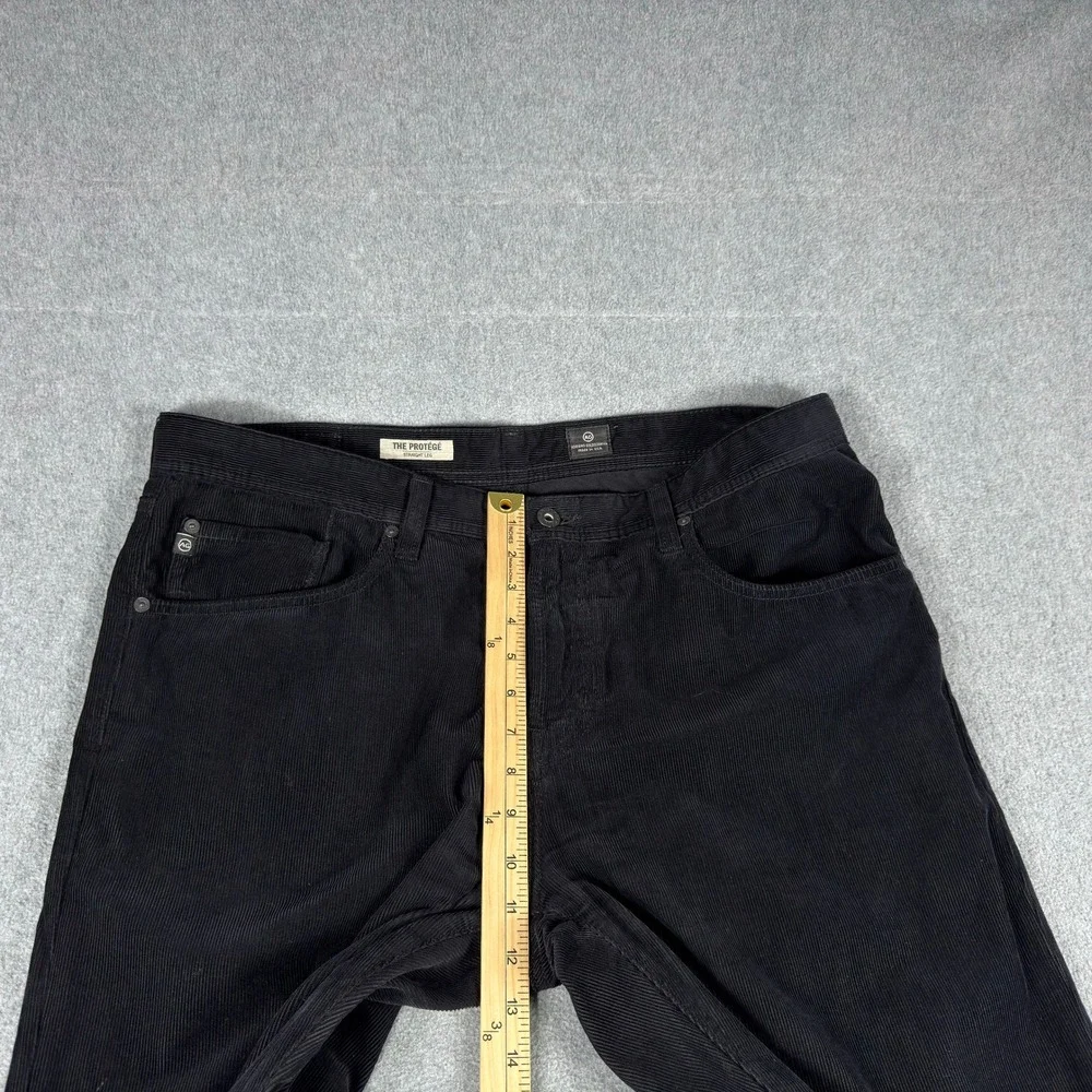 AG Adriano Goldschmied The‎ Protege Pants Straight Leg Corduroy Black 38x30